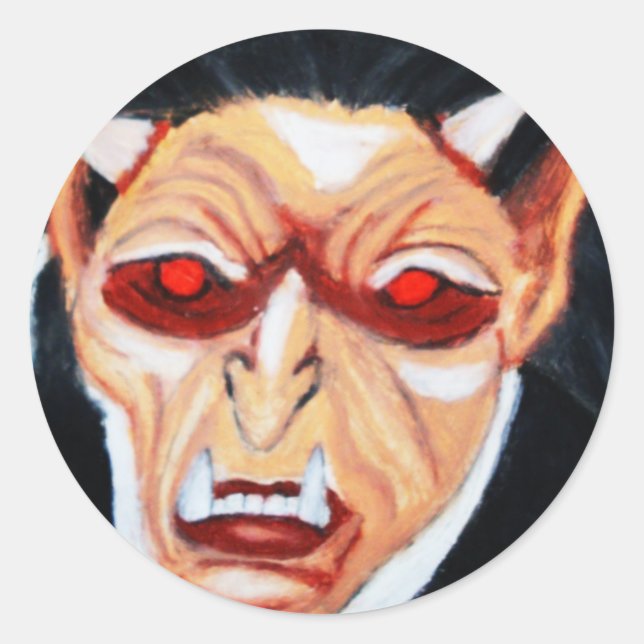 Pegatina Redonda EXODUS THE VAMPIRE pegatinas (Anverso)