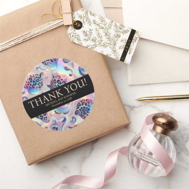 Pegatina Redonda Exotic Posh Wedding Stickers (Regalar)