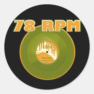 Pegatina Redonda Expediente 1929 de 78 RPM