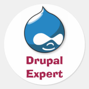 Pegatina Redonda Experto de Drupal
