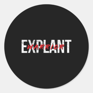 Pegatina Redonda Explicar el cáncer de conciencia de enfermedades p