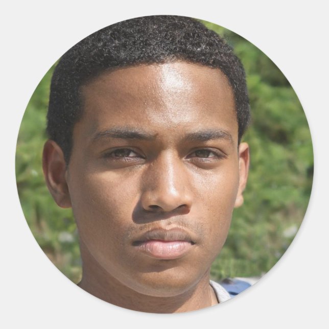 Pegatina Redonda Explora, descubre, vive (Anverso)