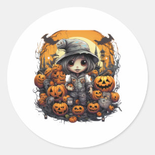 Pegatina Redonda Exploración de enfermería de Halloween Boo Boo Cre