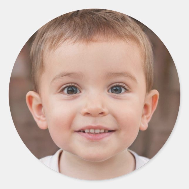 Pegatina Redonda Explorar lo desconocido (Anverso)