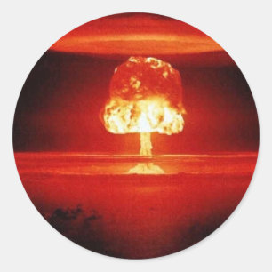 Pegatina Redonda explosión nuclear