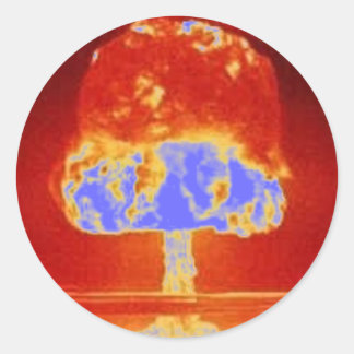 Pegatina Redonda explosión nuclear