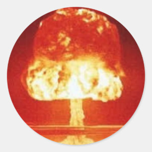 Pegatina Redonda explosión nuclear
