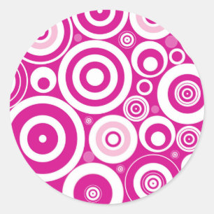 Pegatina Redonda Explosión Retro