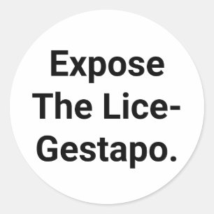 Pegatina Redonda Exponer a la Lice-Gestapo Hankamer Artjunkhaus Boo