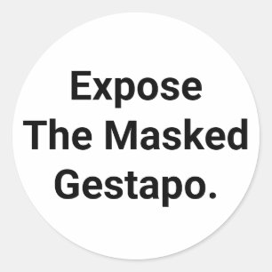 Pegatina Redonda Exponer al Gestapo Enmascarado Hankamer Artjunkhau