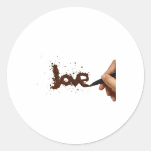Pegatina Redonda Expresiones De Espresso El Arte De La Caligrafía D