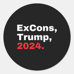 Pegatina Redonda Expresos Trump 2024 Trump Vance