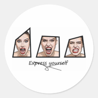 Pegatina Redonda Express yourself