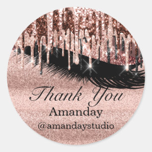 Pegatina Redonda Extensión de pestañas de Instag Perforaciones de R