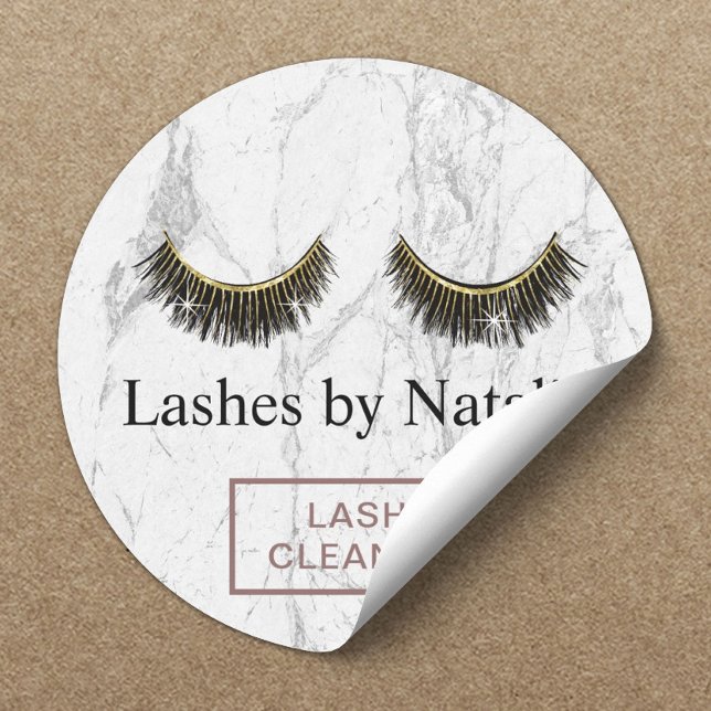 Pegatina Redonda Extensiones de Eyelash Limpieza de purga de purine (Subido por el creador)
