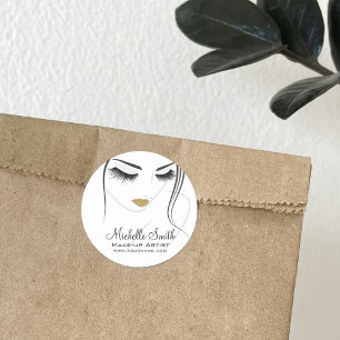 Pegatina Redonda Extensiones Lash de latigazos largos