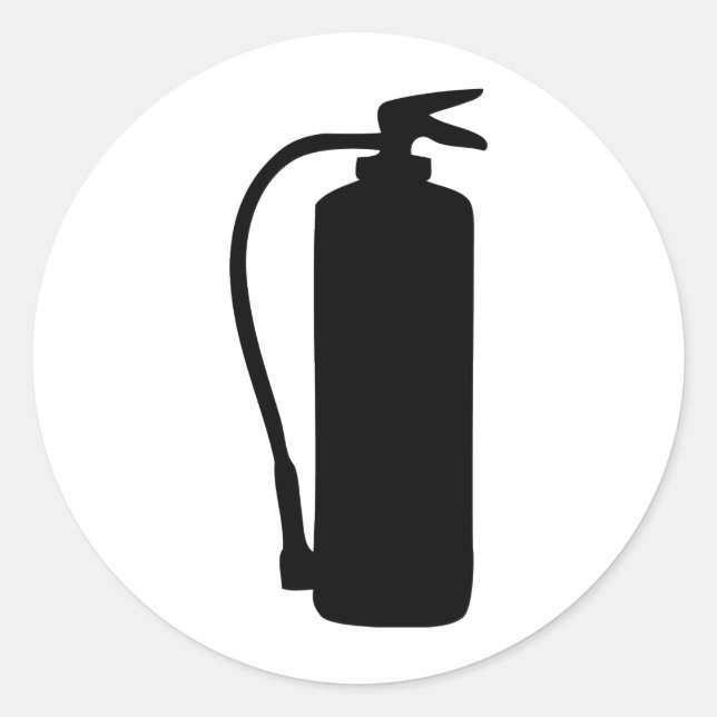 Pegatina Redonda extintor de incendios (Anverso)