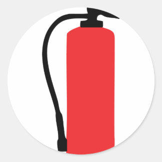Pegatina Redonda extintor de incendios