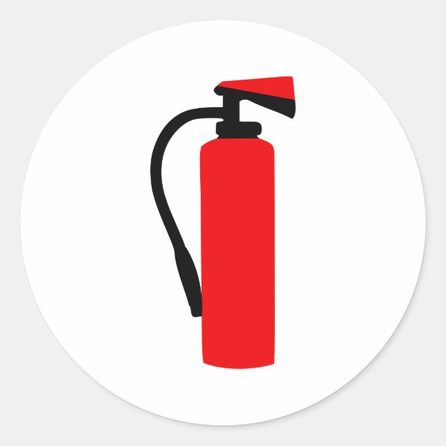 Pegatina Redonda Extintor de incendios (Anverso)