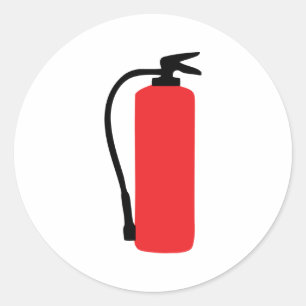 Pegatina Redonda extintor de incendios