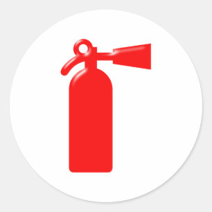 Pegatina Redonda Extintor fire extinguisher