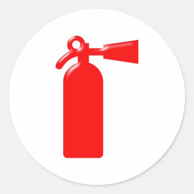 Pegatina Redonda Extintor fire extinguisher (Anverso)