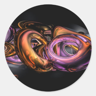 Pegatina Redonda Extracto de la pintada