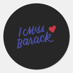 Pegatina Redonda Extraño a Barack Barrack Obama Presidente Historia