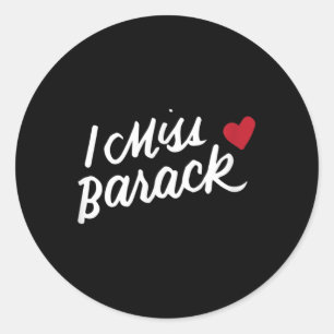Pegatina Redonda Extraño a Barack Barrack Obama Presidente Historia