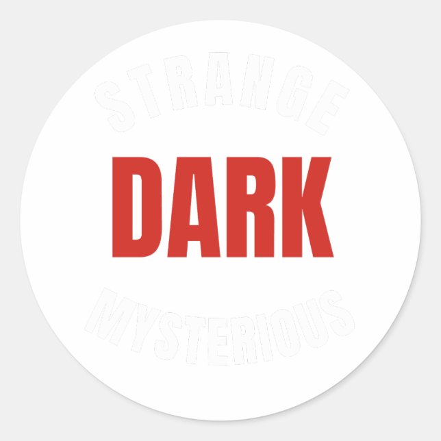 Pegatina Redonda extraño oscuro y misterioso, Sr. Ballen (Anverso)