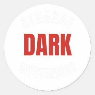 Pegatina Redonda extraño oscuro y misterioso, Sr. Ballen