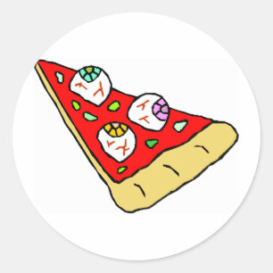 Pegatina Redonda Eyeball Pizza