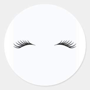 Pegatina Redonda Eyelashes