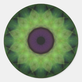 Pegatina Redonda Eyesore Evil Eye Lime Mandala