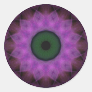 Pegatina Redonda Eyesore Purple Evil Evil