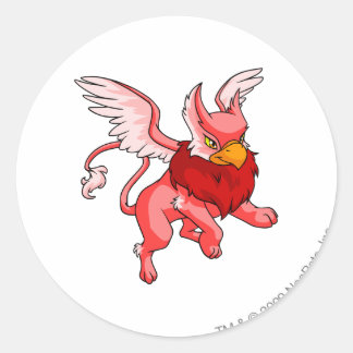 Pegatina Redonda Eyrie Red