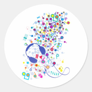 Pegatina Redonda EZ_Listening