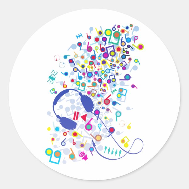 Pegatina Redonda EZ_Listening (Anverso)