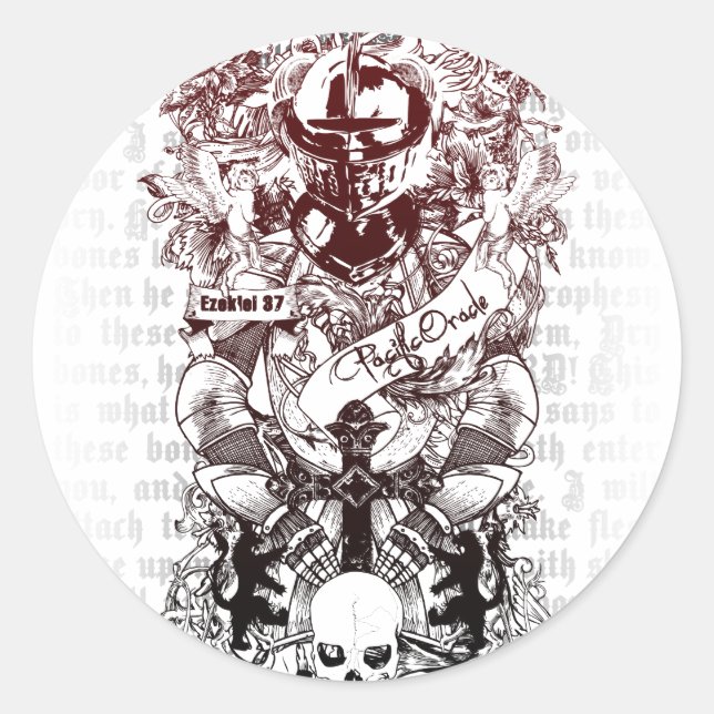 Pegatina Redonda Ezequiel 37 (Anverso)