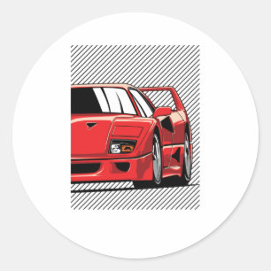 Pegatina Redonda F40 Carreras
