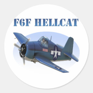 Pegatina Redonda F6F Grumman Hellcat