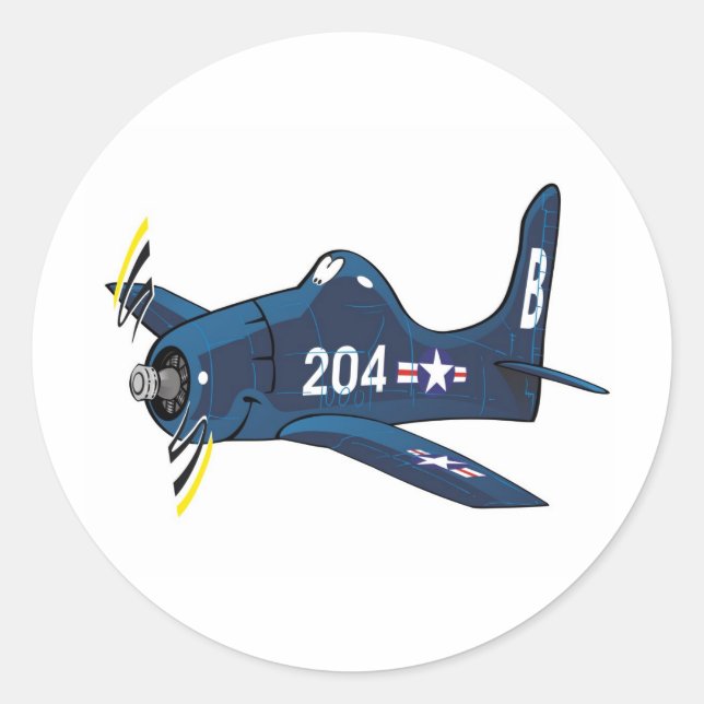 Pegatina Redonda f8f bearcat (Anverso)