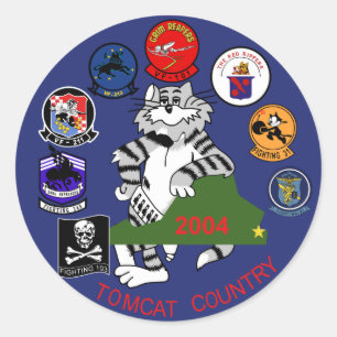 Pegatina Redonda F-14 Tomcat