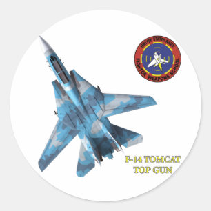 Pegatina Redonda F-14 Tomcat Top Gun