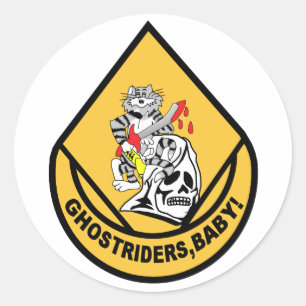 Pegatina Redonda F-14 TOMCAT VF-142 Ghostriders