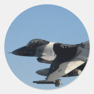 PEGATINA REDONDA F-16 FALCON EN CAMO