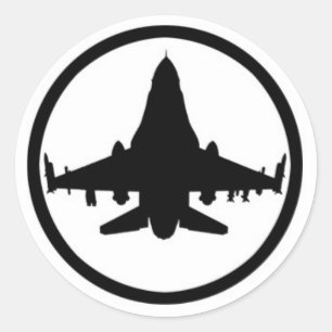 Pegatina Redonda F-16 por Airogue