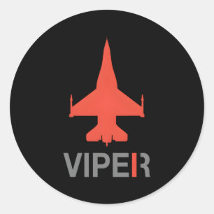 Pegatina Redonda F-16 Viper