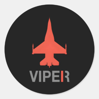 Pegatina Redonda F-16 Viper
