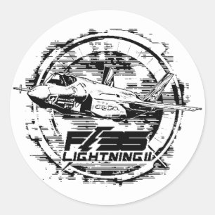 Pegatina Redonda F-35 Lightning II